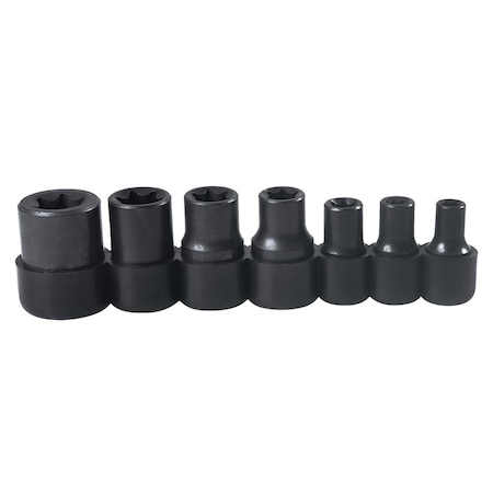 Urrea Combination drive torx bit socket set 7PC 4752E